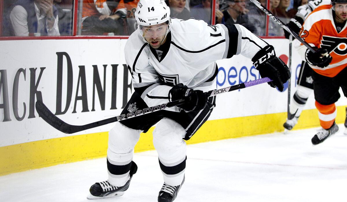 Kings right wing Justin Williams said of the team's inconsistent play: "We're just kind of there, and that's not good enough."