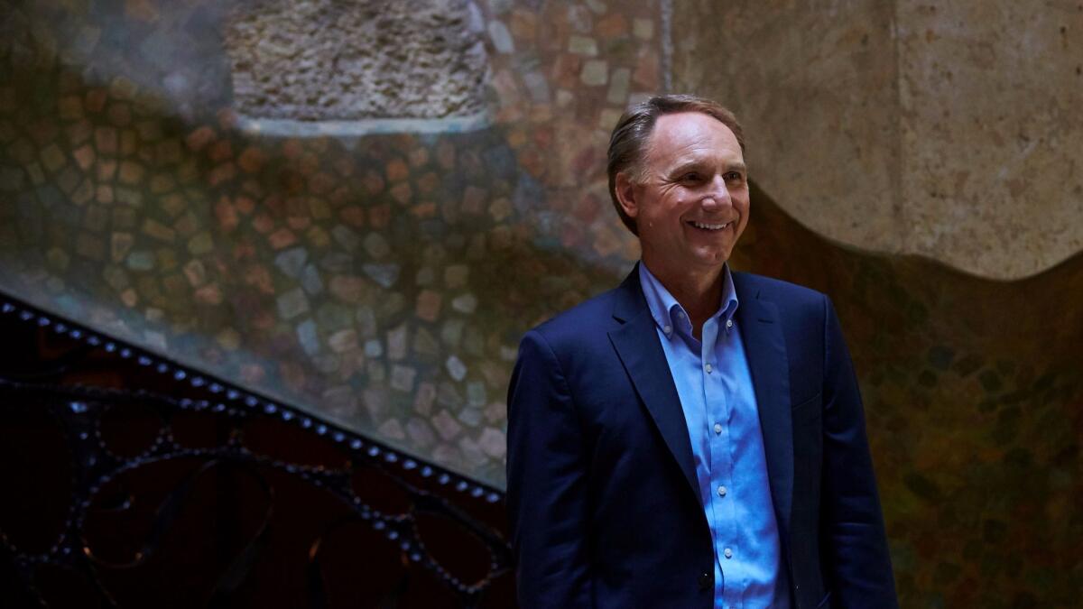 Dan Brown at the launch of "Origin" in Spain.