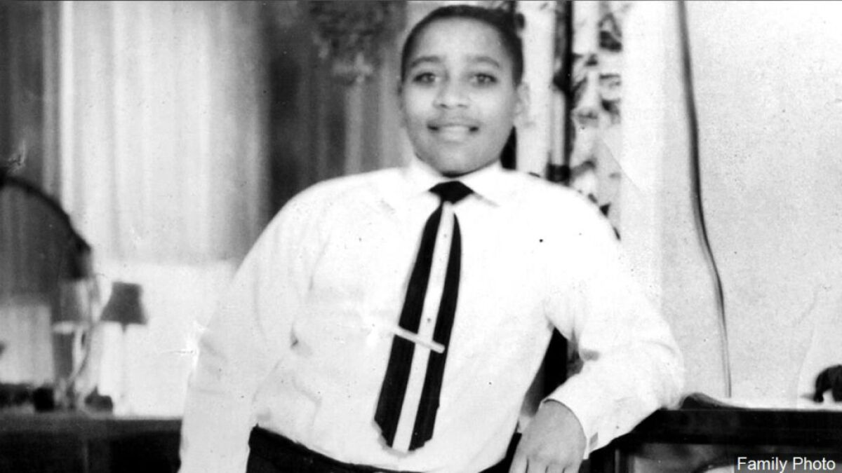 A historical photo of Emmett Till