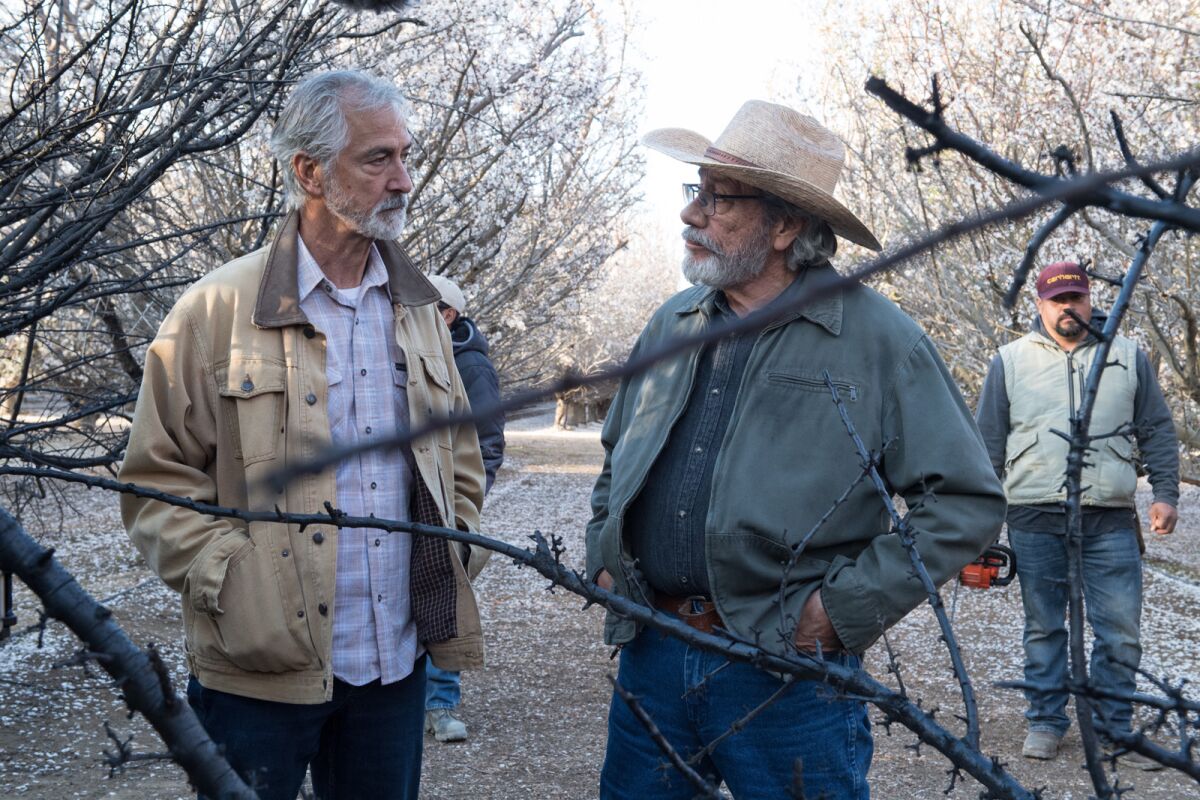 David Strathairn, left, and Edward James Olmos in the movie "The Devil Has a Name."