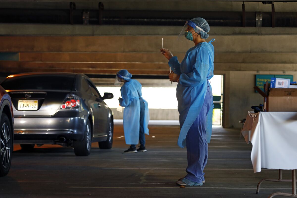 Coronavirus testing at Anaheim Convention Center