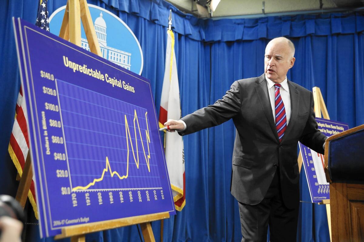 Gov. Jerry Brown discusses his proposed 2016-17 state budget.