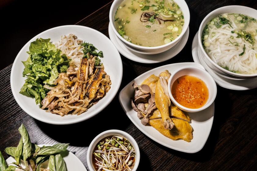 From Pho Dakao (L to R): Pho Ga Kho (Dry-Rice noodles with Stir-fried Chicken), Mien Ga di bo (Glass Noodles with Free-Range Chicken), Pho Ga di bo (Rice noodles with Free-Range Chicken)