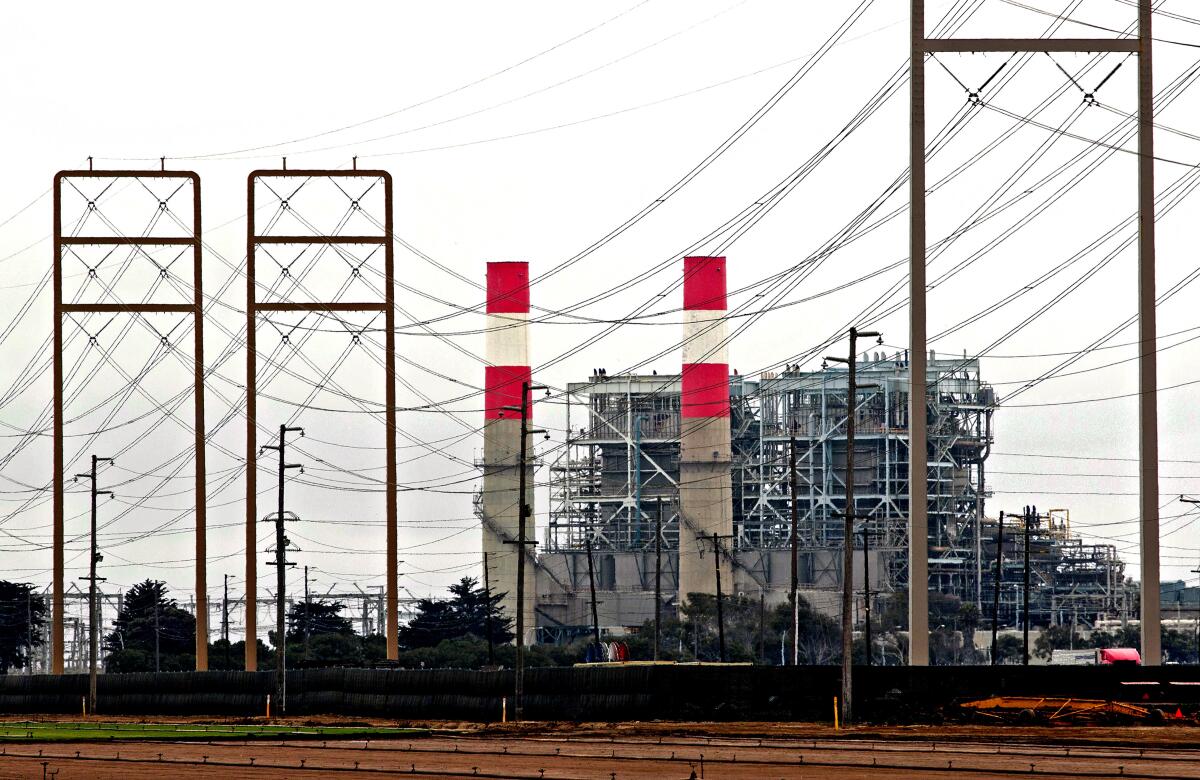 The Ormond Beach gas-fired power plant along the Pacific coast in Oxnard.
