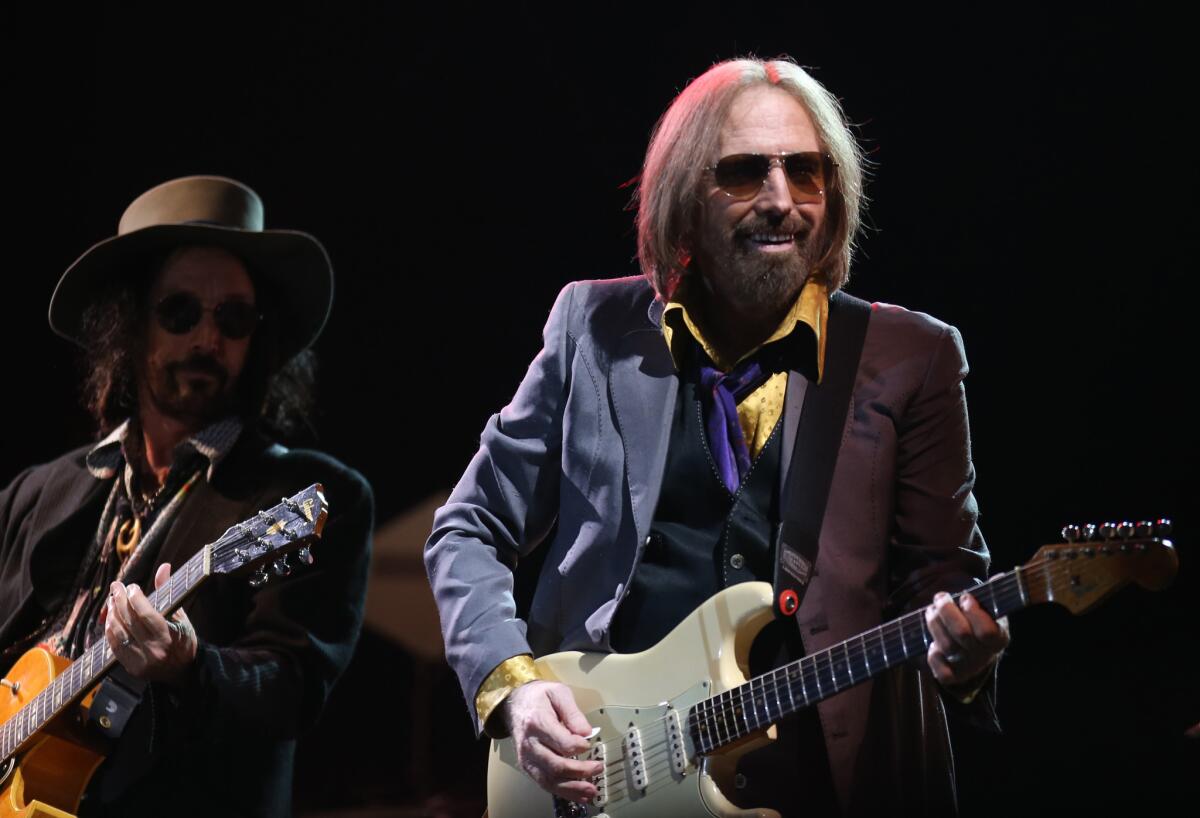 Tom Petty & the Heartbreakers perform. (Luis Sinco / Los Angeles Times)