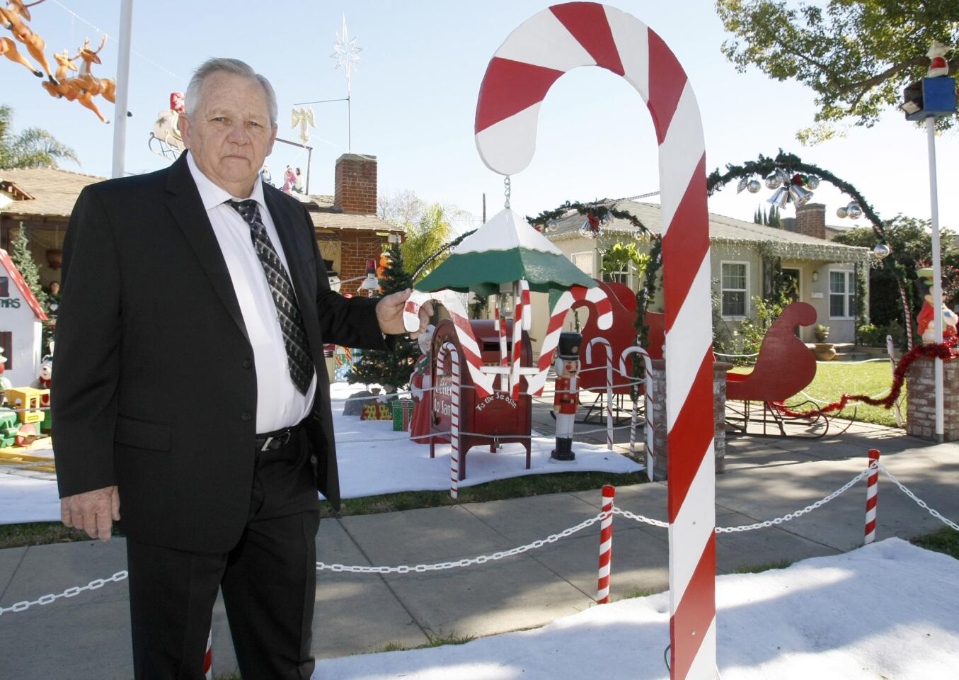 Ed Pape's Christmas-decorated home is the Burbank Civic Pride Committee's 2016 Holiday Decorating Contest winner.