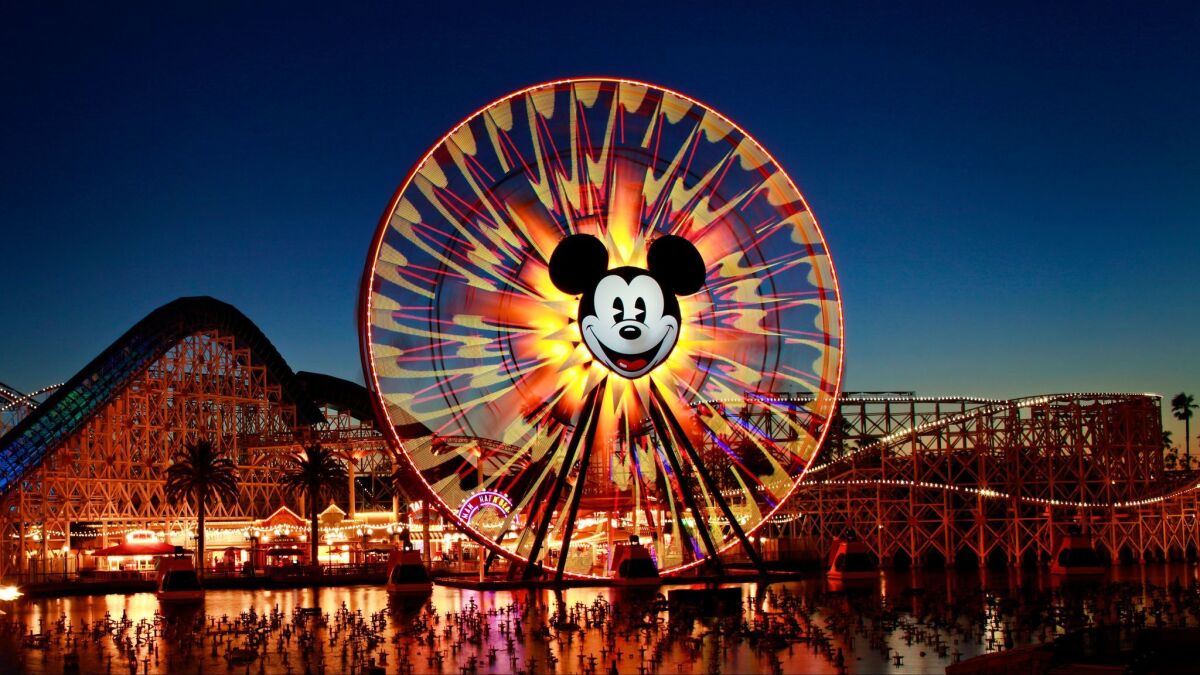 As part of a makeover, Mickey's Fun Wheel will incorporate the images of different Pixar characters and the California Screamin' roller coaster will become the Incredicoaster.