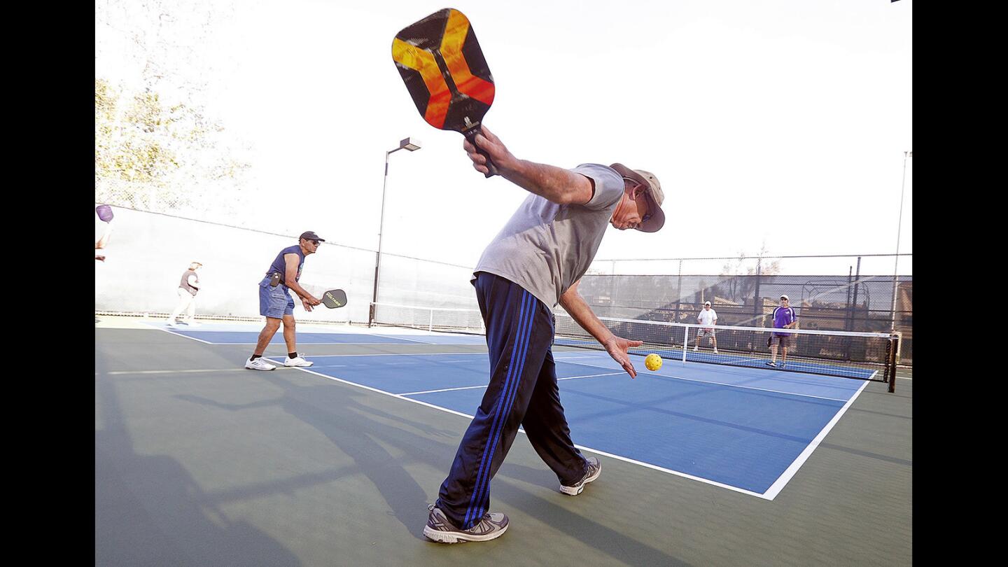 Photo Gallery: First day for new pickleball courts in Burbank
