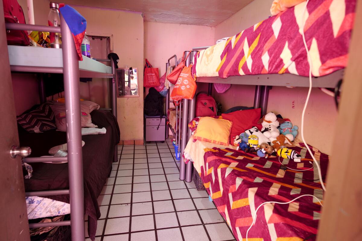 Cobina Posada Del Migrante can house about 250 migrants in rooms with multiple bunks 
