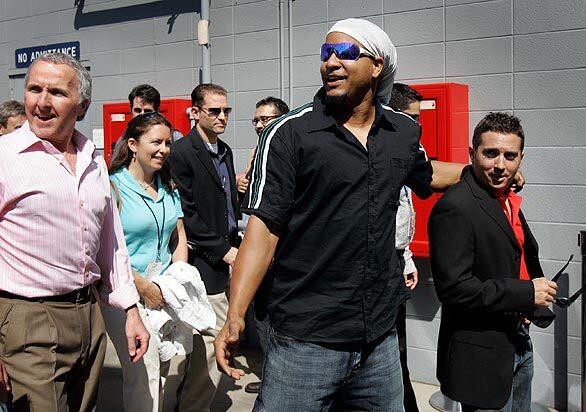 Arrival at Dodger Stadium