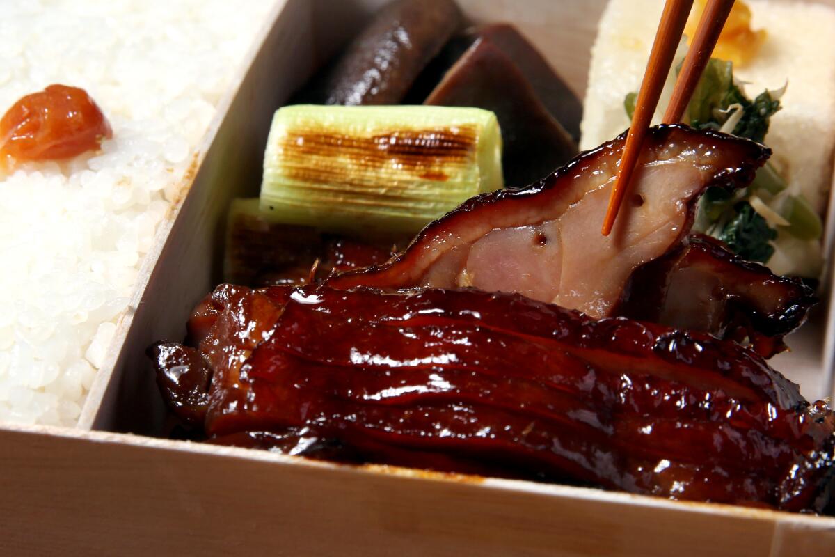 The duck teriyaki bento from Shibumi in downtown Los Angeles.