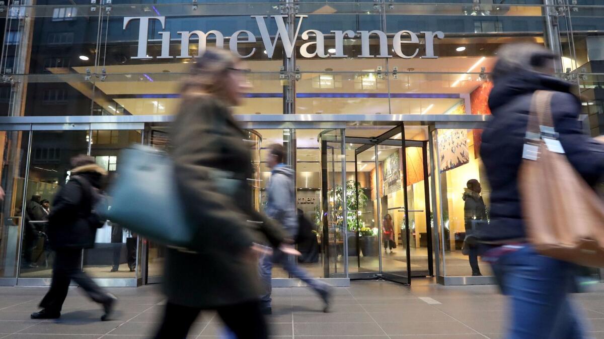 A view of the Time Warner offices in New York.