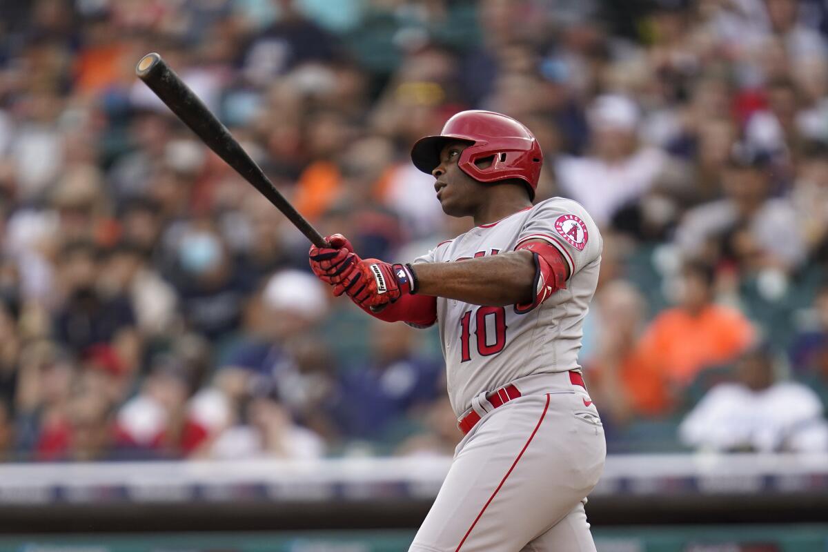 Justin Upton was placed on the injured list on Sunday with a back injury.