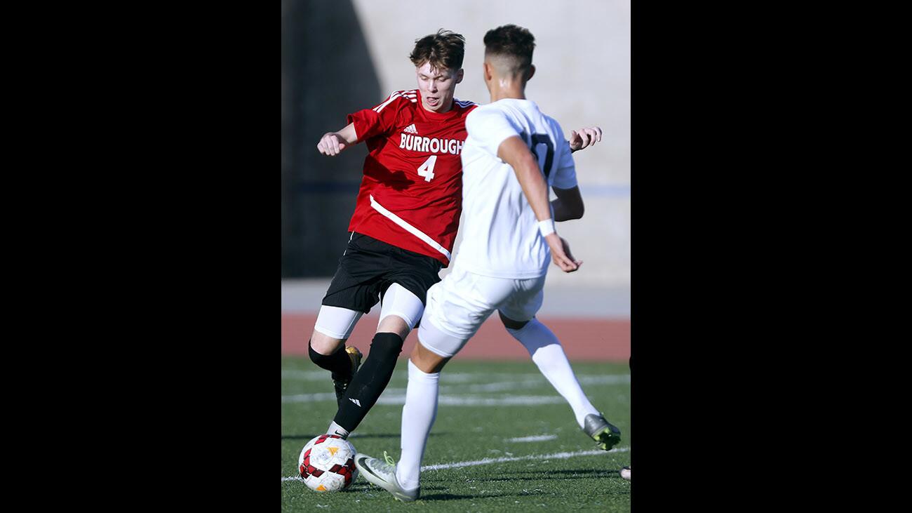 Photo Gallery: Crescenta Valley High boys soccer vs. Burroughs High at home