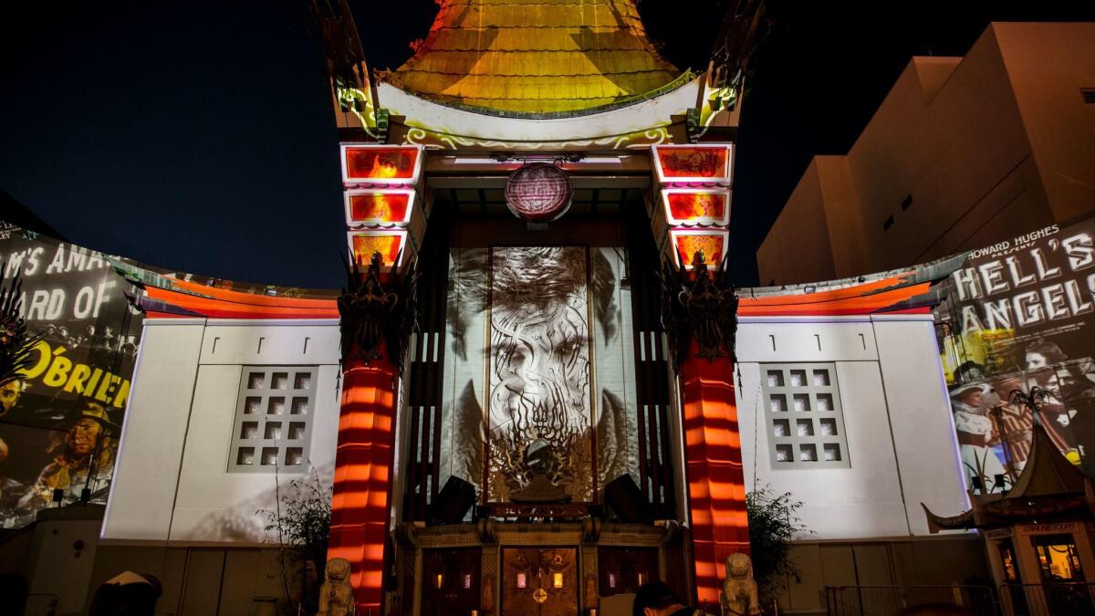 Scenes from classic movies are part of a new light show to be projected onto the TCL Chinese Theatre in Hollywood.