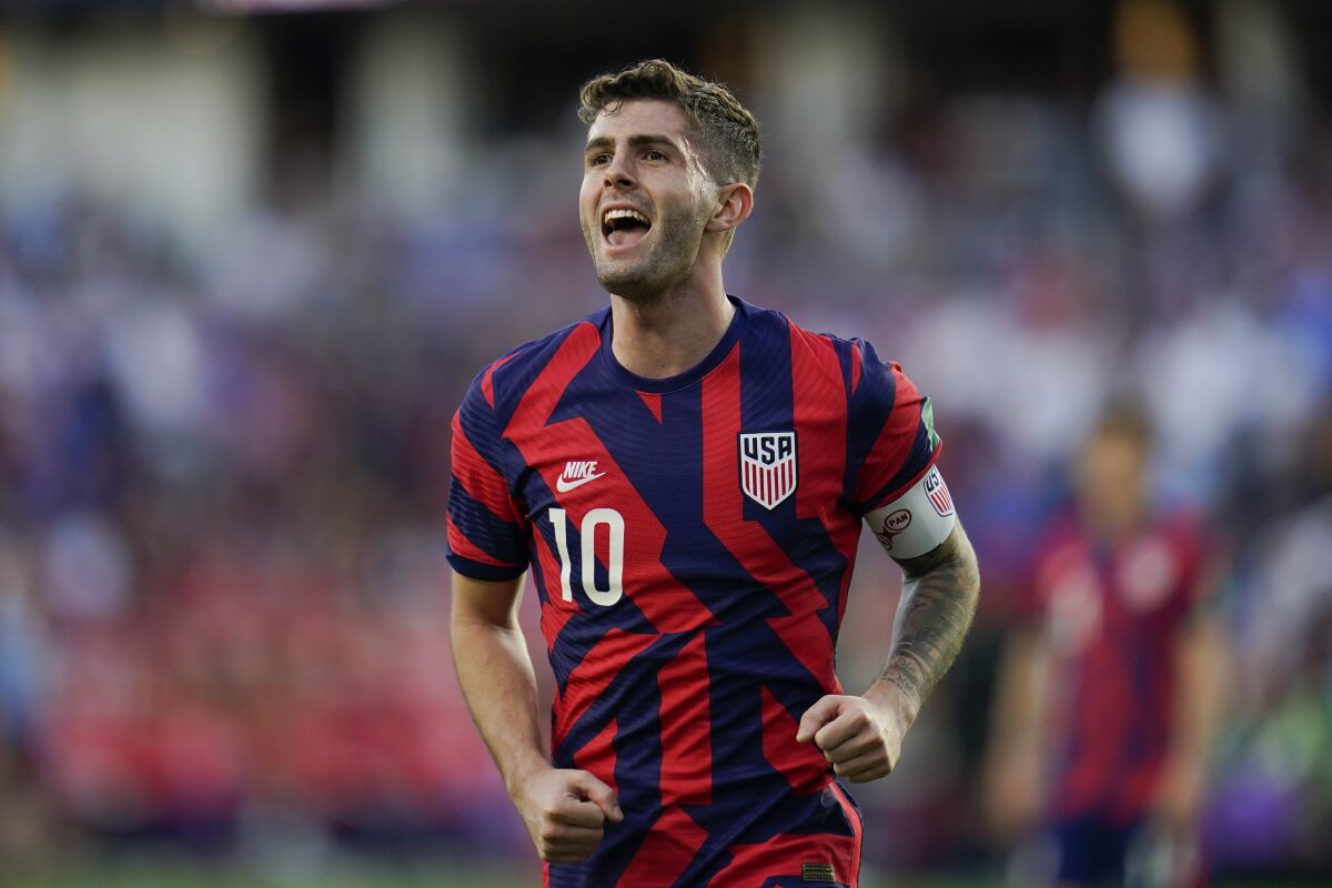 U.S. captain Christian Pulisic looks on during a FIFA World Cup qualifying win over Panama 