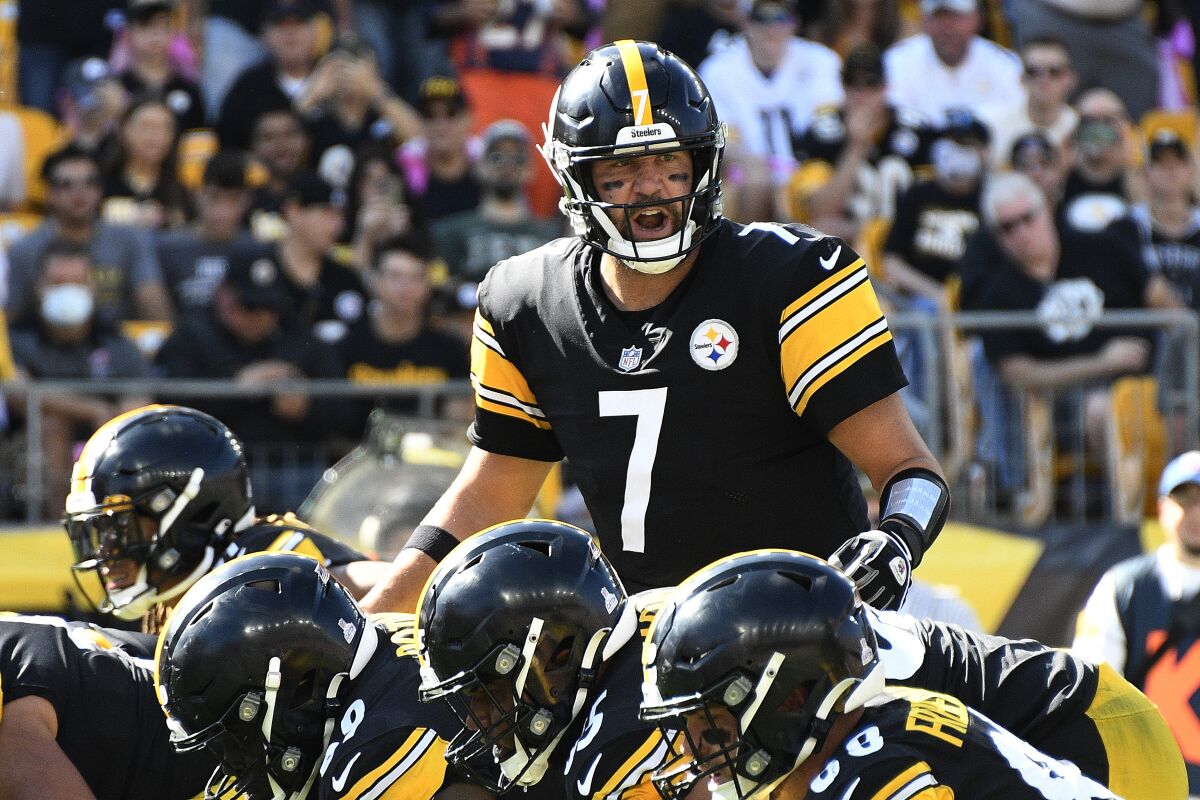 Pittsburgh Steelers quarterback Ben Roethlisberger prepares for a snap against the Denver Broncos.