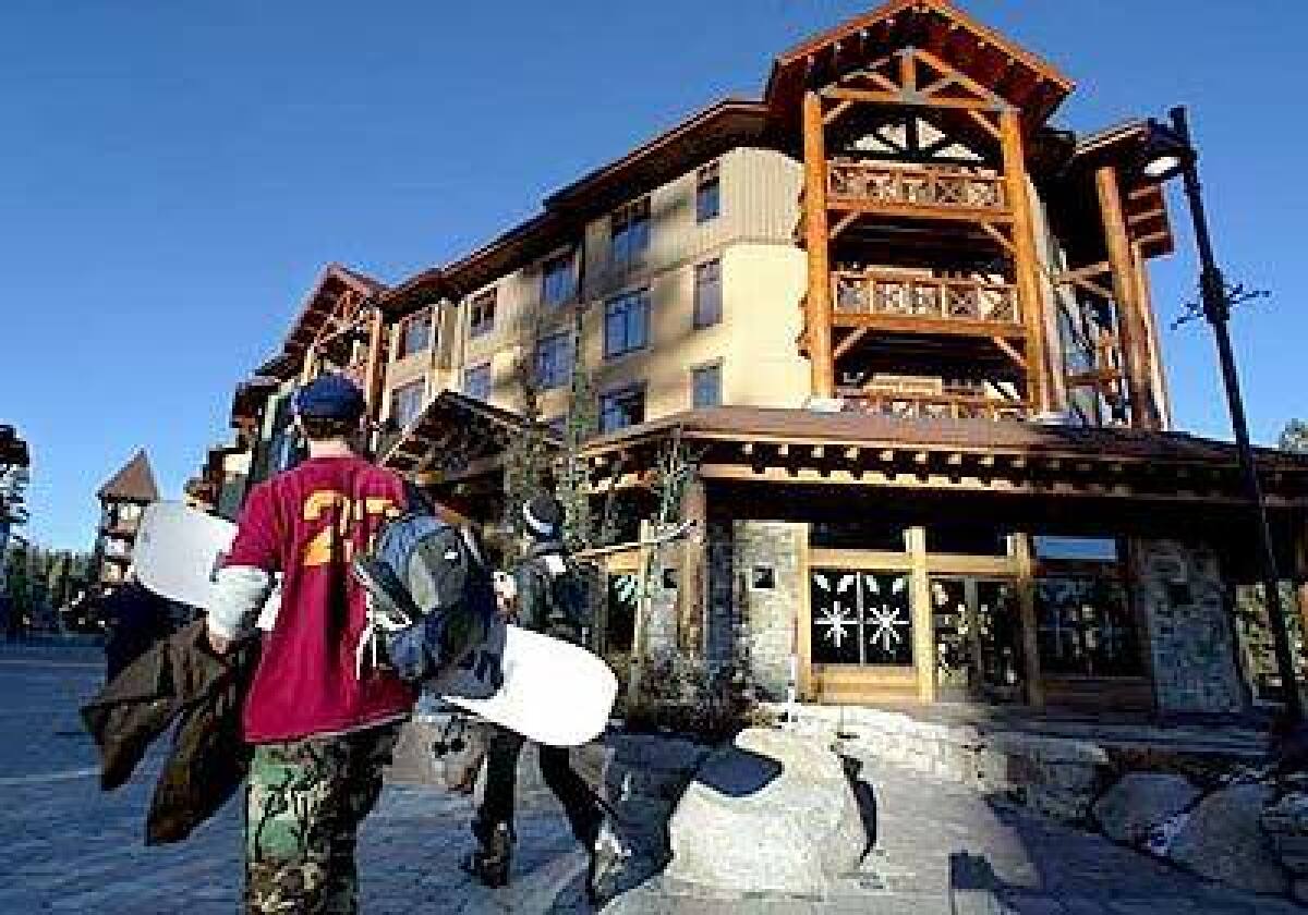 The Village at Mammoth is a new complex of lodging, shopping and dining. Its also home to the new gondola.