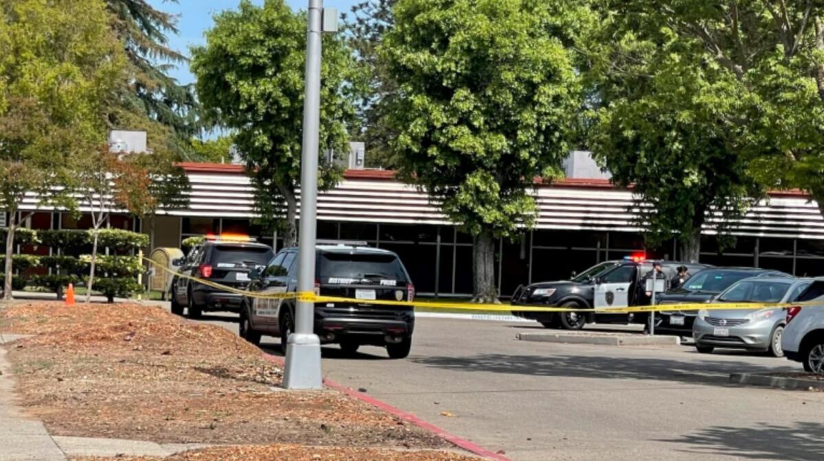 Scene of the investigation at Stagg High School in Stockton. 