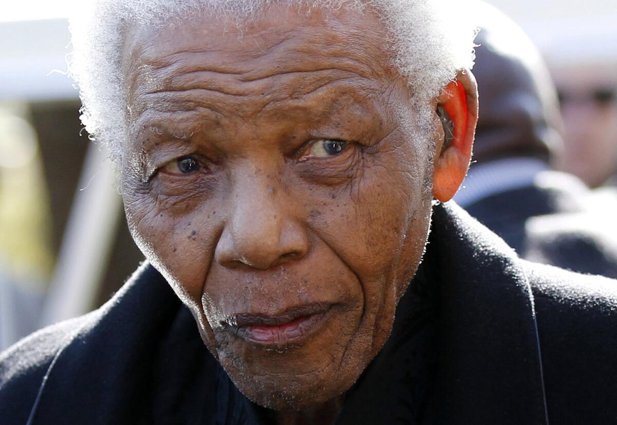 Former South African President Nelson Mandela at a funeral north of Johannesburg in 2010, before illness forced him from the world stage.