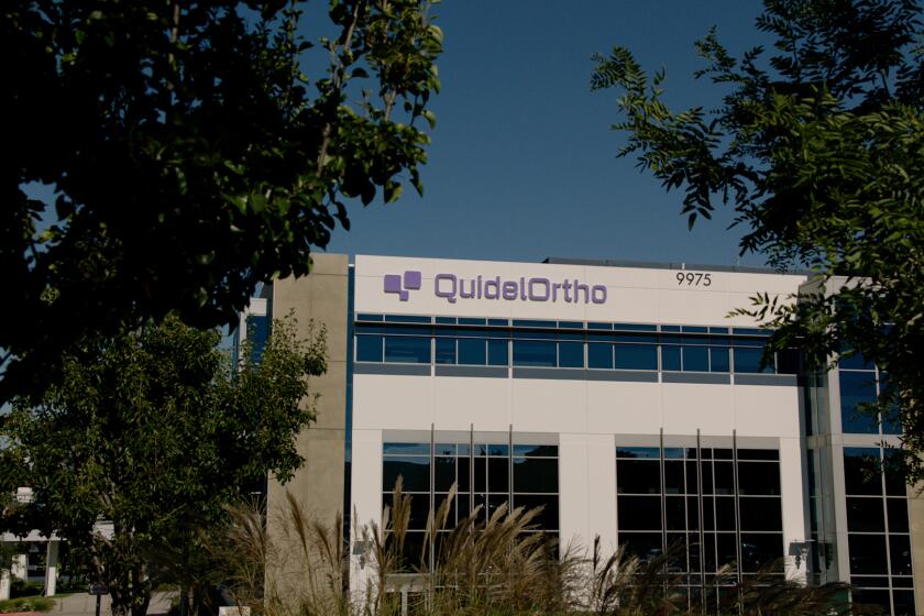 QuidelOrtho sign on office in San Diego.