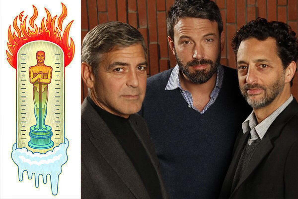 "Argo" producer George Clooney, producer-director-star Ben Affleck, and producer Grant Heslov.