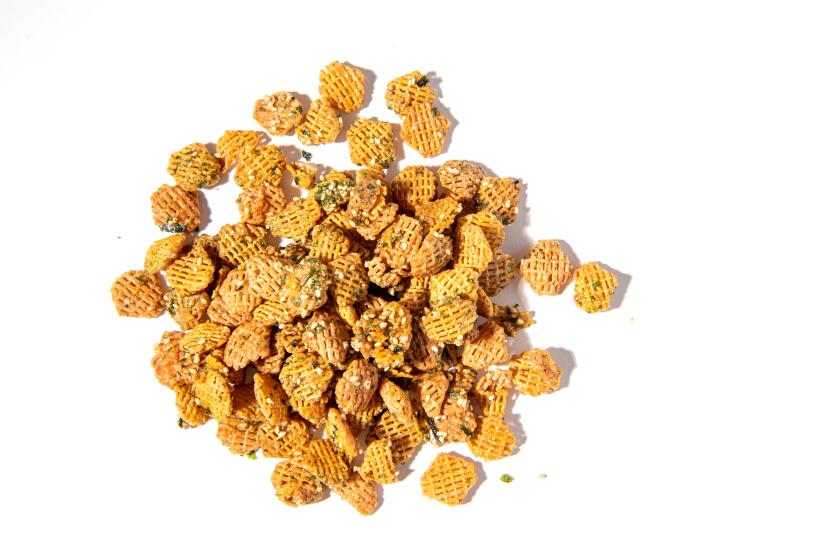 Bits of seaweed add an umami savory hit to this cereal mix.