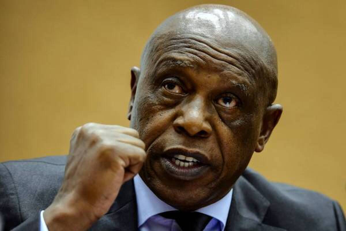 Former South African official Tokyo Sexwale, pictured in Geneva this month, was held for questioning in New York last week because he was on the U.S. terrorism watch list.
