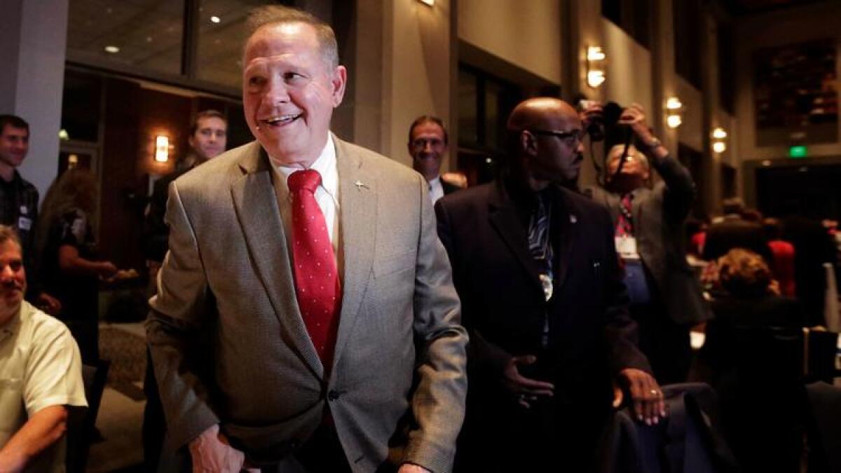 Senate candidate Roy Moore in Montgomery, Ala., in September.