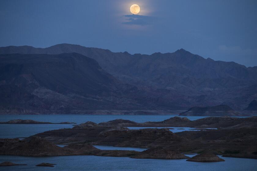 The water level of Lake Mead in Nevada is at an all-time low.