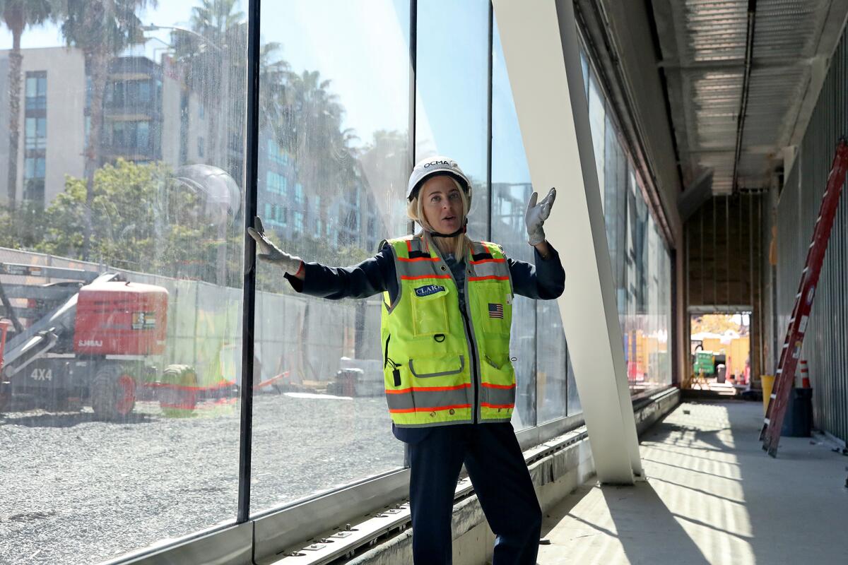 Heidi Zuckerman, Orange County Museum of Arts CEO and director at the construction site of the new OCMA building.