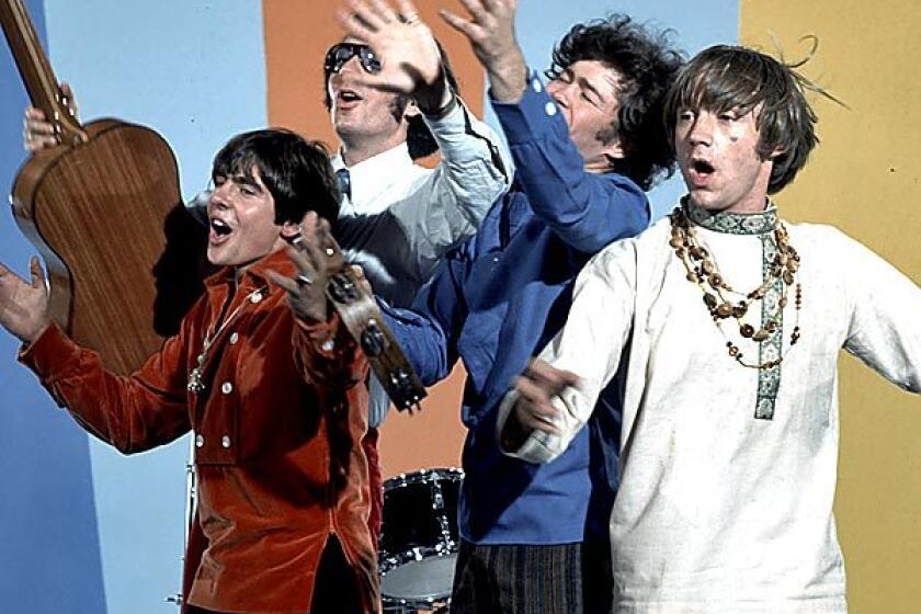 The Monkees. From l-r, Davy Jones, Mike Nesmith, Micky Dolenz and Peter Tork.