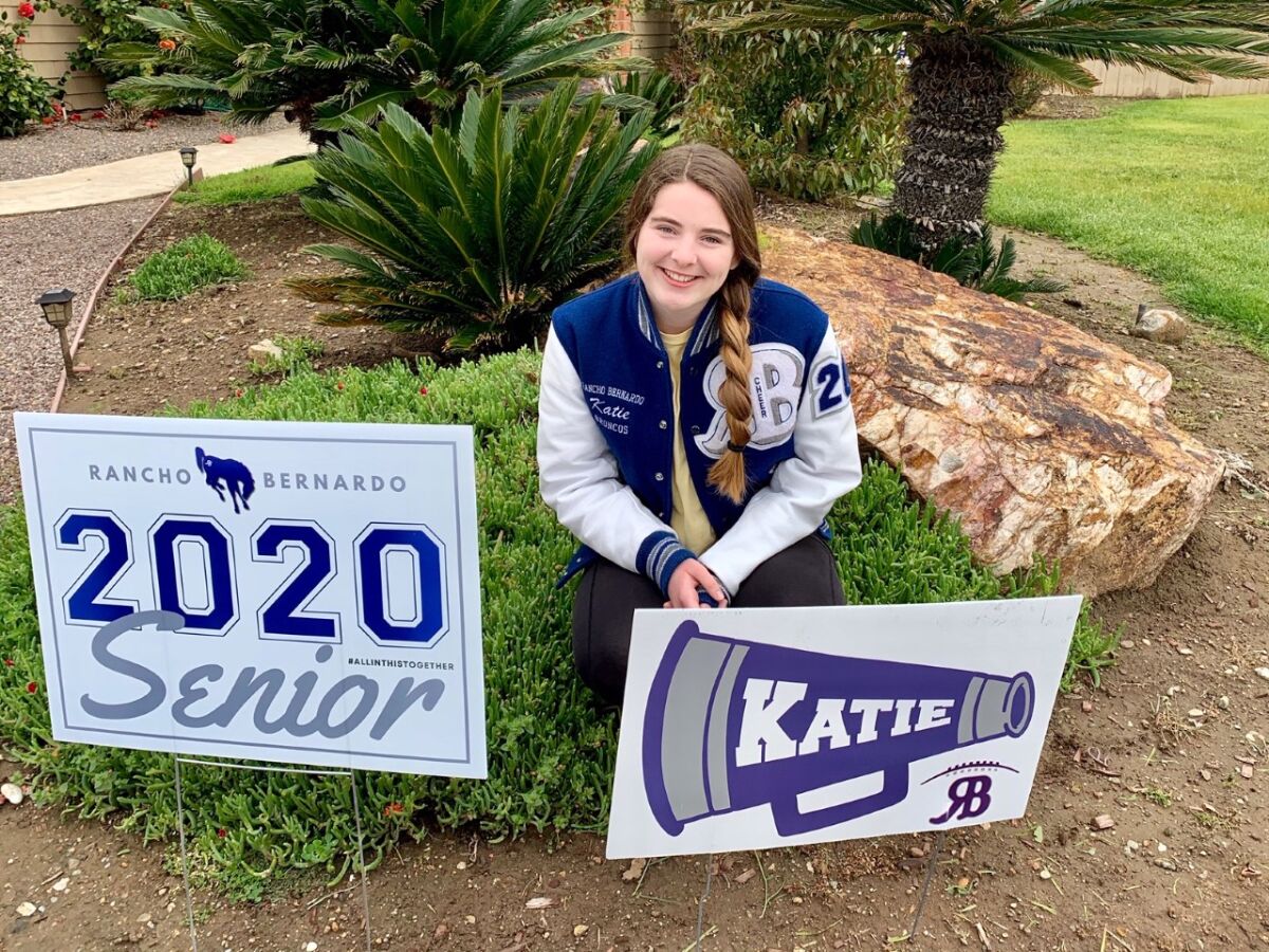 Katie Quis of Rancho Bernardo hopes to attend on-campus classes this fall at San Diego State University.