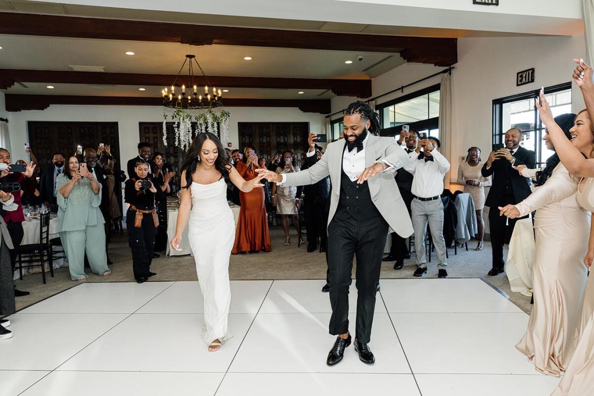 The first dance at a wedding.