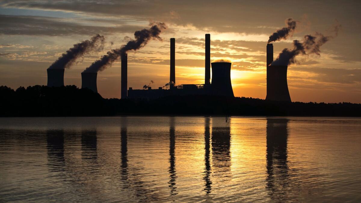 The coal-fired Plant Scherer, one of the nation's top carbon dioxide emitters, in Juliette, Ga. on June 3.