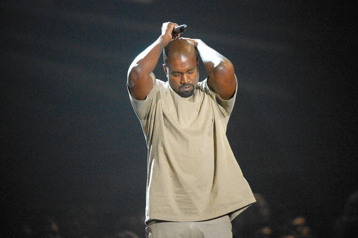 Vanguard Award winner Kanye West speaks onstage during the 2015 MTV Video Music Awards at Microsoft Theater on Aug. 30, 2015 in Los Angeles.