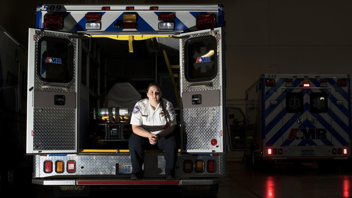 Paramedic Amber Ratto transported a husband and wife with gunshot wounds to the hospital on the night of the mass shooting.