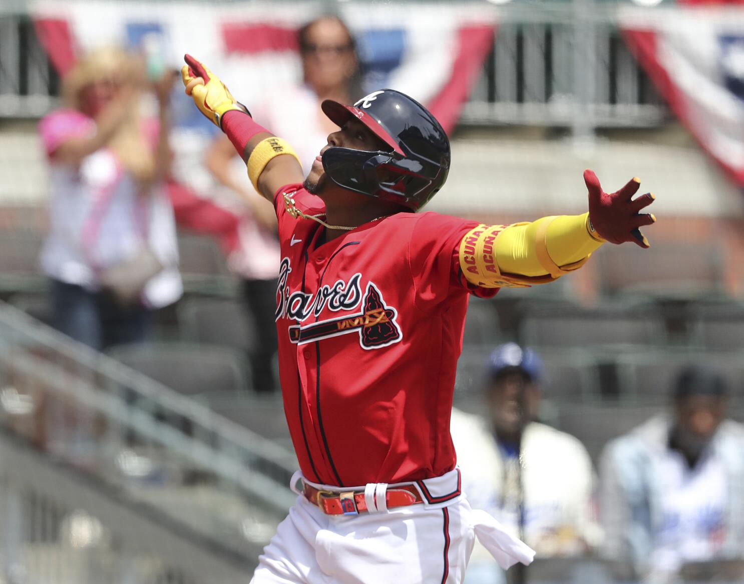 Ronald Acuna Jr. resumes HR run vs. Marlins, gets plunked again