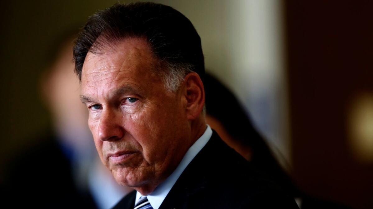 A statement from O.C. District Attorney Tony Rackauckas' campaign read: “We are aware of an incident involving an aggressive mob of protesters who were blocking cars and confronting guests as they were leaving last night’s event. We have no further information at this time.”