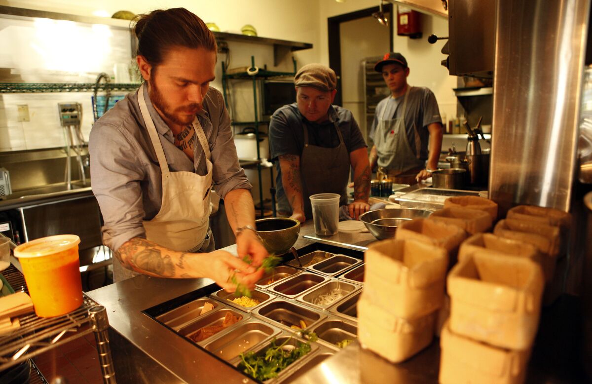 Scratch Bar chef Phillip Frankland Lee is treating all back of house  employees to a free meal in February - Los Angeles Times