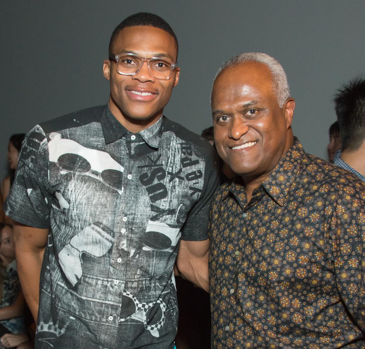 Russell Westbrook and agent Thad Foucher attend the Billy Reid show during Spring 2013 Mercedes-Benz Fashion Week in New York