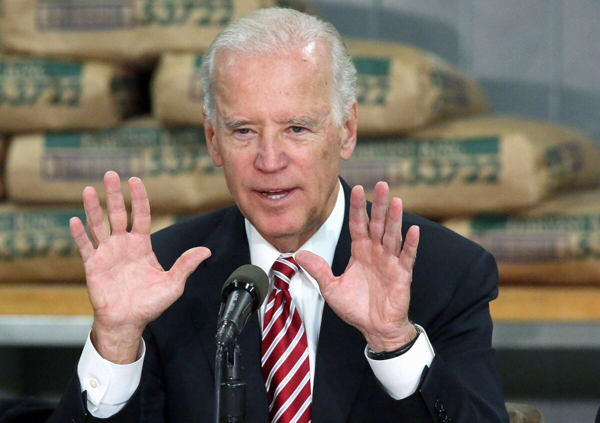 Joe Biden, shown in 2014, has said getting tough with China will require forming a "united front" with U.S. allies.