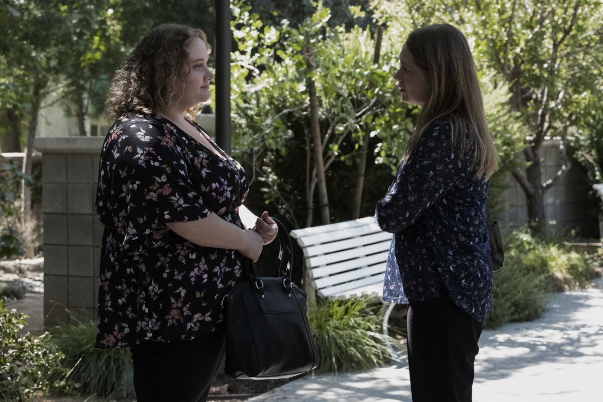 Danielle Macdonald, left, and Merritt Wever in "Unbelievable" on Netflix.