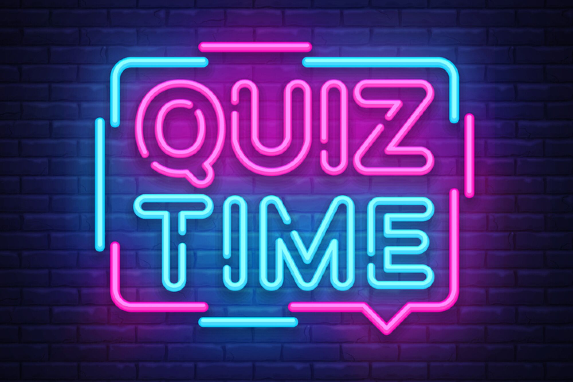 Picture of a sign that says "Quiz Time."