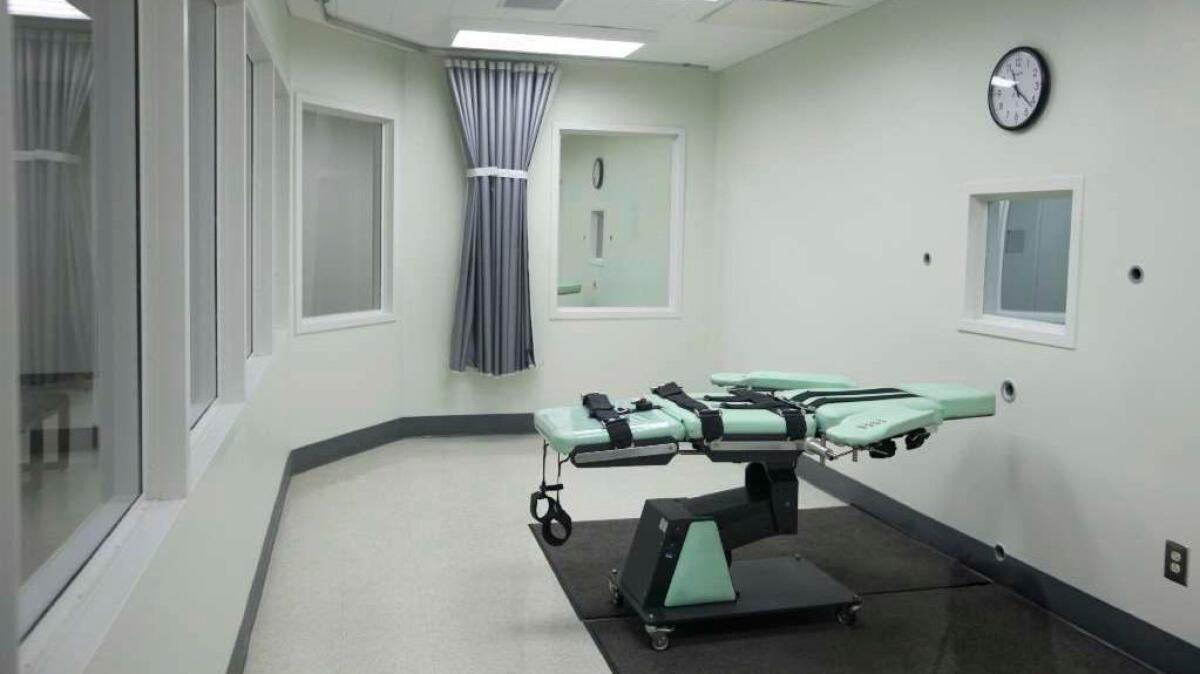 California's lethal injection chamber at San Quentin State Prison in 2010.