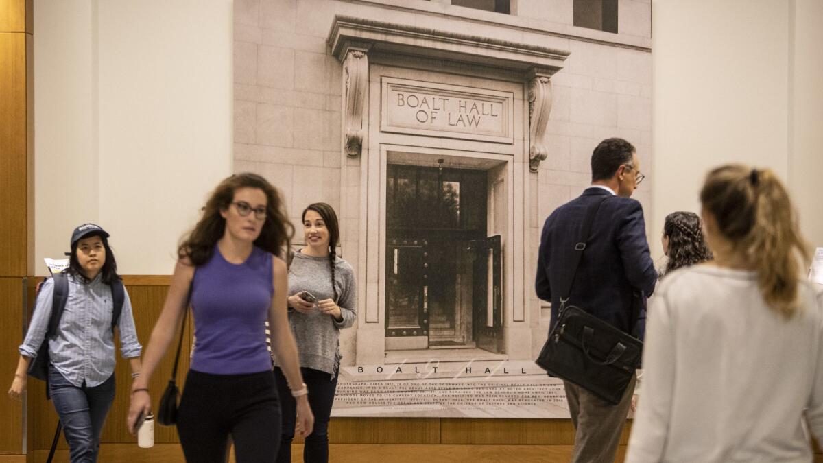 The UC Berkeley law school features a photo of the original Boalt Hall, circa 1911.