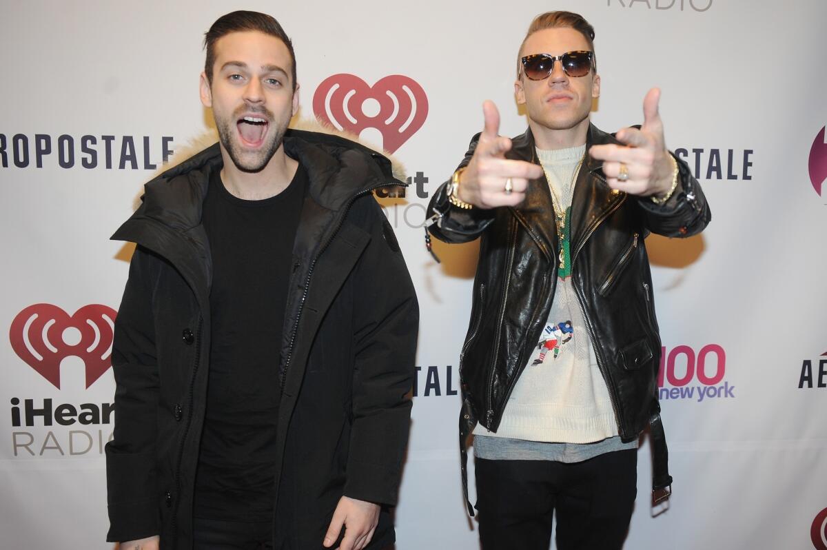 "The Heist" by Macklemore & Ryan Lewis (that's Lewis on the left) was the year's most-played album worldwide, according to Rdio.