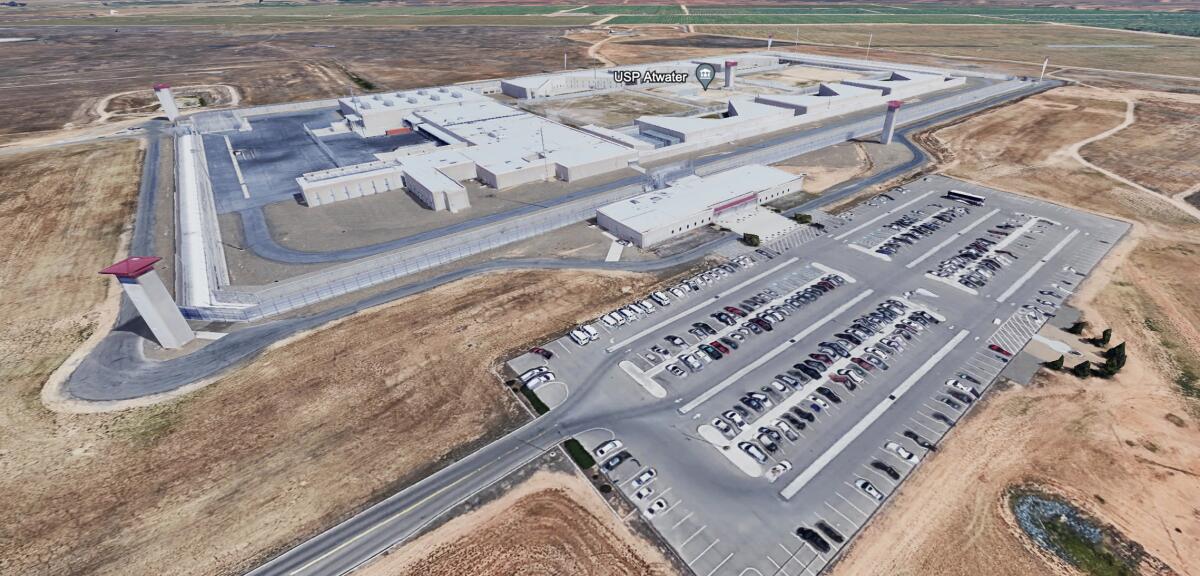 Aerial view of the Atwater Federal Prison.