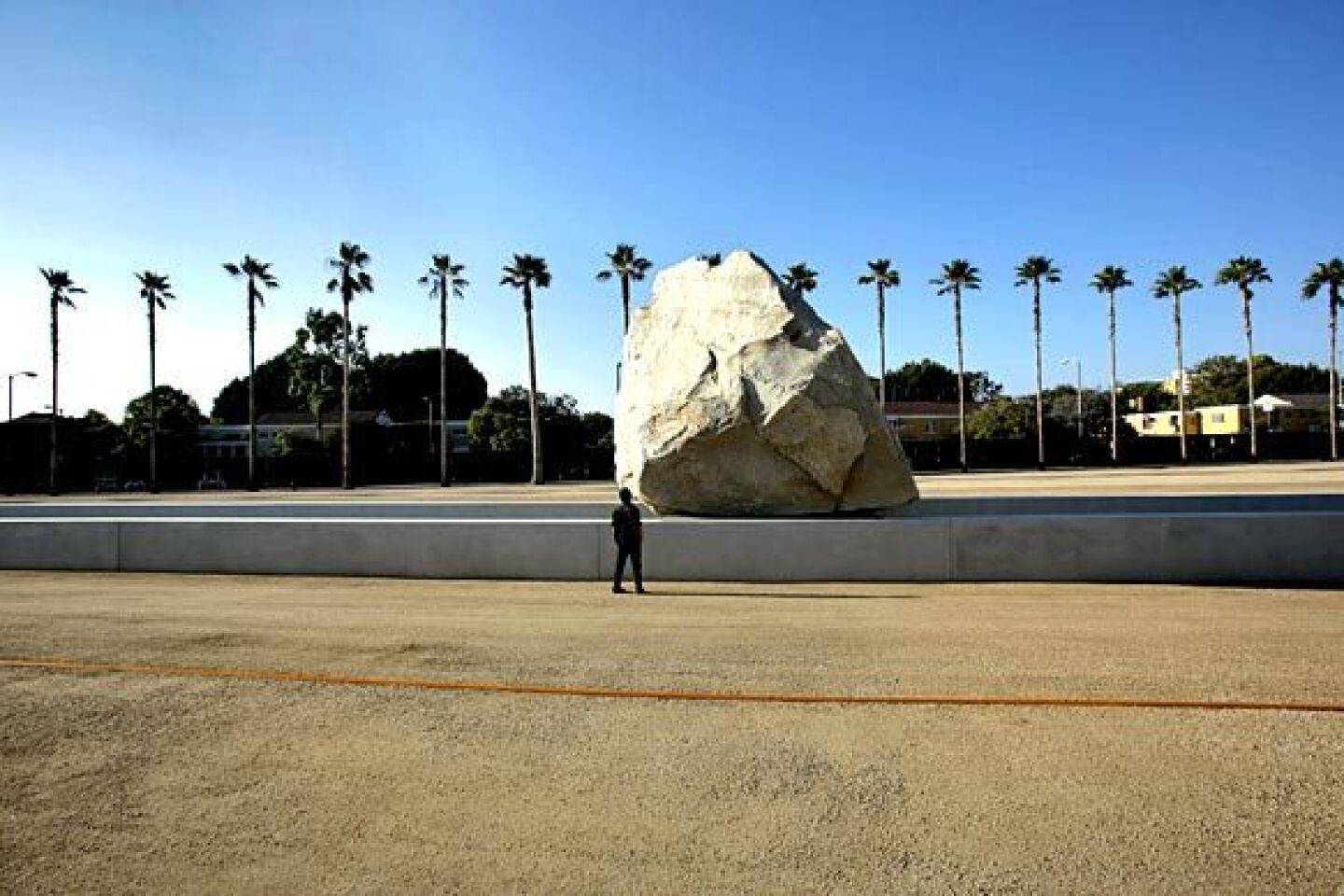 Michael Heizer's 'Levitated Mass' installation opens at LACMA