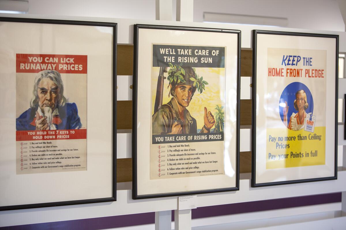"Fighting on the Home Front: Propaganda Posters of World War II" is on exhibit through May 3 at the Heroes Hall veterans museum at the OC Fair & Event Center in Costa Mesa.